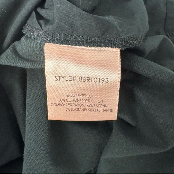 Badgley Mischka Black Cotton Button Down Top - Picture 4 of 5